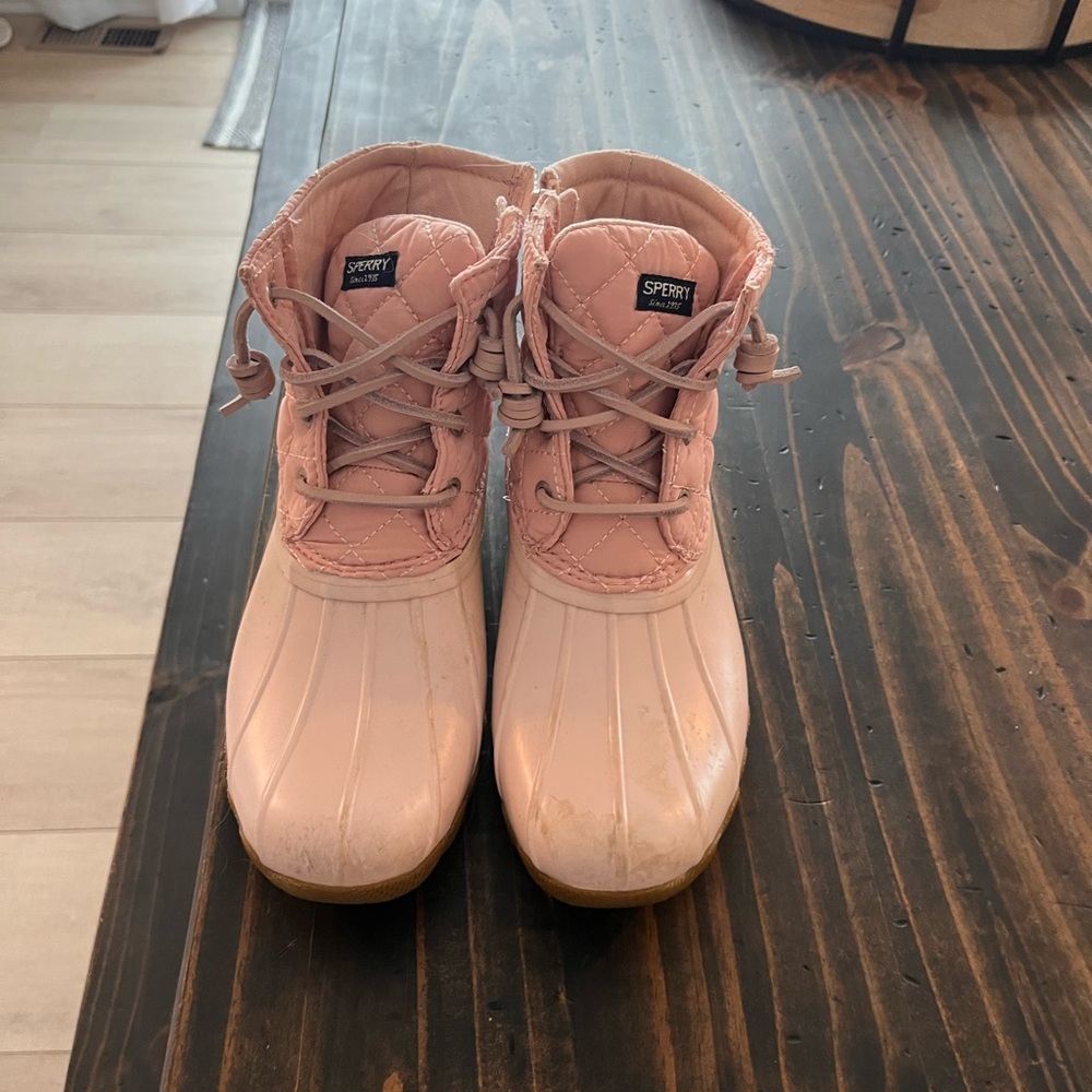 Sperry Kids Pink Duck Boots